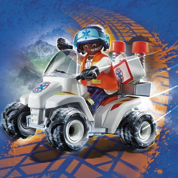 3/$28❤️new damaged box Playmobil 71091 4-10 Quad Rescue Small Pull-Back Motor - Picture 4 of 12